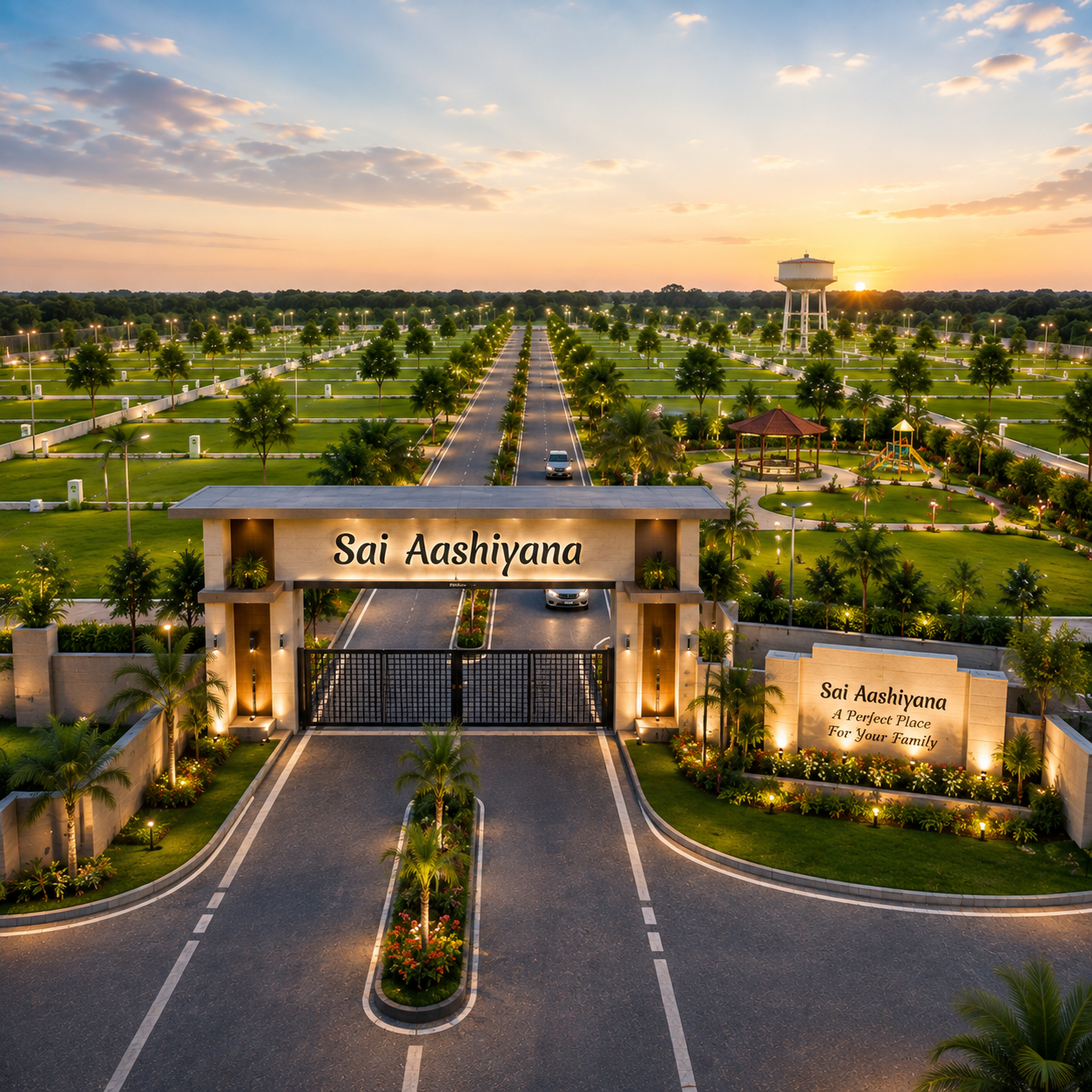 Near Larpank developed plots