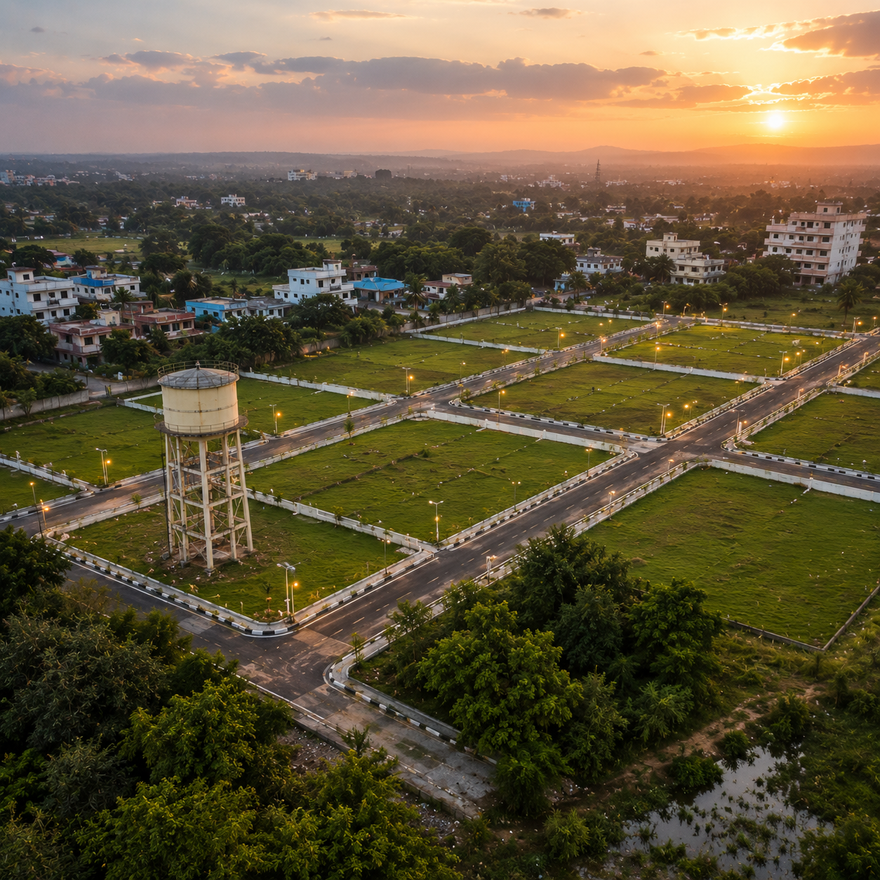 Near Sainik School developed plots